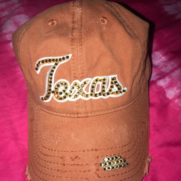 Dark Orange Texas Swarovski Dad Hat! - Picture 2 of 4